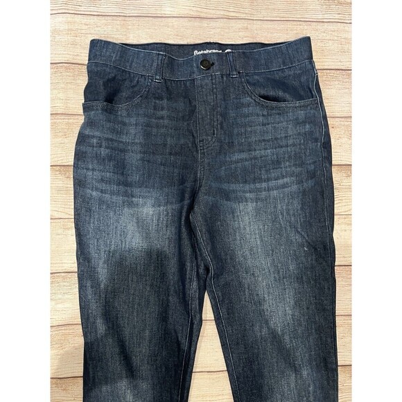 Betabrand Pants Womens Blue Pull On Jeans Size Medium - Picture 2 of 6